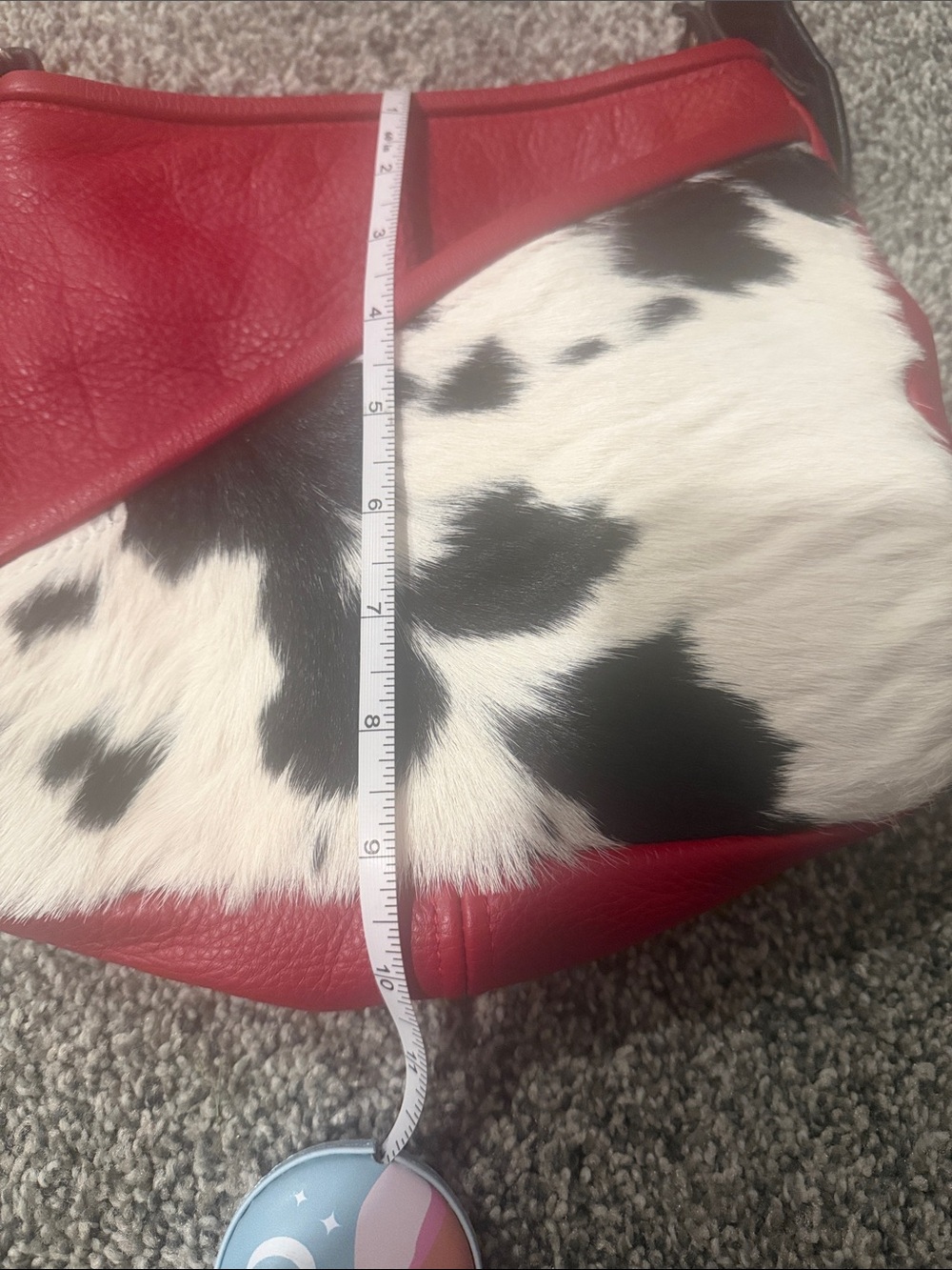 Red and Black Cowhide Women's Bag One of a kind. Bought from maker. Zerelli - Picture 3 of 6